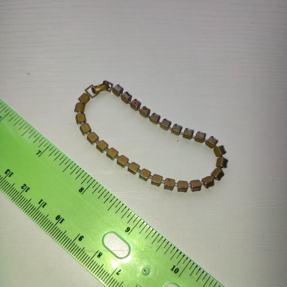 Vintage Bracelet Glass Zirconia small hand wrist - Picture 5 of 10